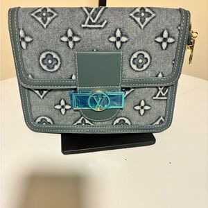 Louis Vuitton Teal Monogram Chain Crossbody Bag
